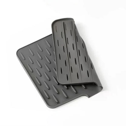 AquaMat™️ 1pc Silicone Drain Pad Drying Mat For Pot Dish Drain Mat For Kitchen Tableware Non-slip Mats Anti-scald Coaster Kitchen Utensils