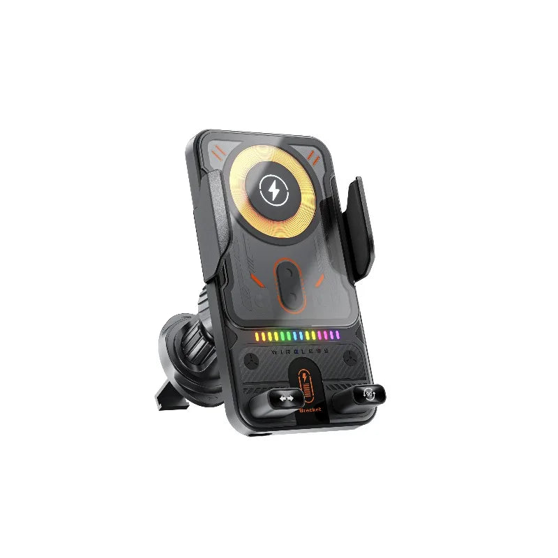 AutoRotateChargeGrip™ Auto Clamping 15W Wireless Car Charger Adapter Super Fast Charging Air Vent Phone Holder for IPhone 17 16 15 Pro Max for Samsung