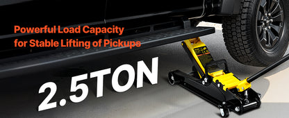 PowerJack™️ SucceBuy 2.5T Floor Hydraulic Jack Pneumatic Low Profile Floor Jack Heavy-Duty Steel Floor Jacks with Single Piston Lift Pump