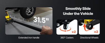 PowerJack™️ SucceBuy 2.5T Floor Hydraulic Jack Pneumatic Low Profile Floor Jack Heavy-Duty Steel Floor Jacks with Single Piston Lift Pump