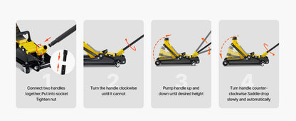 PowerJack™️ SucceBuy 2.5T Floor Hydraulic Jack Pneumatic Low Profile Floor Jack Heavy-Duty Steel Floor Jacks with Single Piston Lift Pump